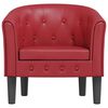 vidaXL Tub Chair Wine Red Faux Leather