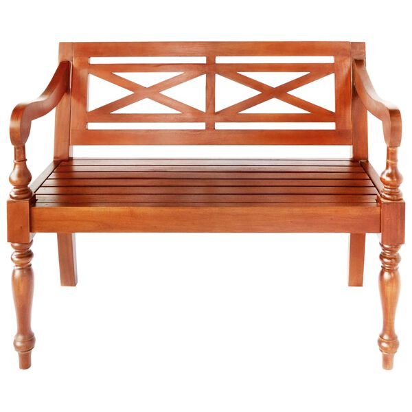 vidaXL Bench Dark Brown Solid mahogany wood Standard Durable