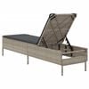 vidaXL Sun Lounger Light grey, Dark grey