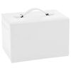vidaXL Jewellery Box 3-Layer with Mirror Lockable White 10.2x7.1x6.9"