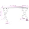 vidaXL Coffee Table Legs X-Frame 31.5"x15.7"x16.9" Steel