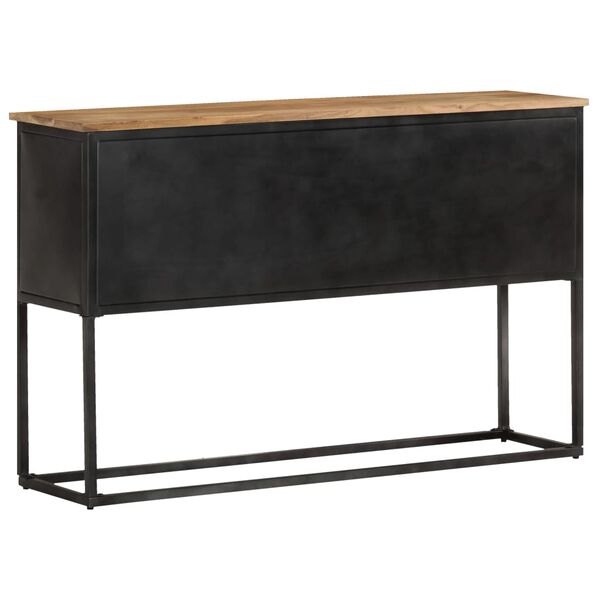 vidaXL Sideboard Natural wood with grey iron base Solid Acacia wood, Iron