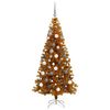 vidaXL Christmas Tree with 300 LEDs with Stand Gold 70.9" PET