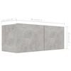 vidaXL TV Cabinet Set Concrete Grey Engineered Wood 4 Piece Set