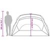 vidaXL Beach Tent Sea Green 107.9x70.1x170/148" 185T Polyester