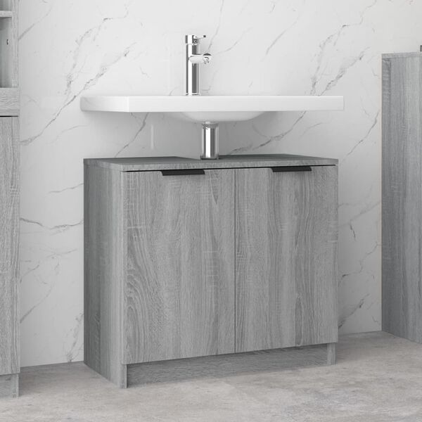 vidaXL Bathroom Cabinet Grey Sonoma Engineered wood Medium