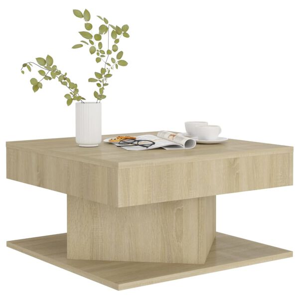 vidaXL Coffee Table Sonoma oak Engineered wood Small Simple