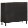 vidaXL Side Cabinet Black Solid mango wood, engineered wood, iron