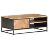 vidaXL Coffee Table Natural Wood Solid Acacia wood, Powder-coated steel