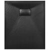 vidaXL Shower Base Tray SMC Black 35.4"x27.6"