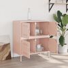 vidaXL Sideboard Pink Steel 26.8 x 15.4 x 31.1 in Sideboard