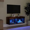 vidaXL TV Cabinet Smoked oak Engineered wood 31.5 in x 11.8 in x 11.8 in
