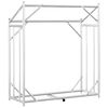vidaxL Firewood Rack with Rain Cover 39.6"x15.9"x43.5" Galvanized Steel
