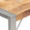vidaXL Dining Table Brown and Grey Solid Rough Mango Wood, Steel