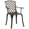 vidaXL Bistro Set Bronze Cast Aluminum Standard Durable Bistro Set