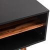 vidaXL TV Cabinet Black and Brown Solid Acacia Wood and MDF TV Cabinet