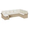 vidaXL Garden Sofa Set with Cushion 8 pcs Beige and Cream Poly Rattan