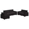 vidaXL Sofa Set Black Velvet (100% polyester), metal, plywood, solid wood