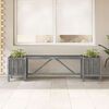 vidaXL Garden Bench Grey Solid acacia wood 59 in Planters Garden Bench