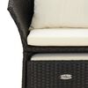 vidaXL Garden Lounge Set Black Poly rattan, steel Medium