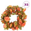 vidaXL Christmas Flower Garland Orange Artificial silk 98.4 in