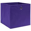 vidaXL Storage Boxes 4 pcs Non-woven Fabric 11"x11"x11" Purple