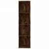 vidaXL Book Cabinet Smoked oak Engineered wood Medium Book Cabinet