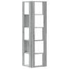 vidaXL Corner Bookcase 5-Tier Grey Sonoma 19.7x19.7x70.5" Engineered Wood