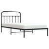 vidaXL Bed Frame Black Powder-Coated Steel 39.4x78.7 in Bed Frame
