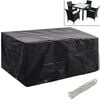 vidaXL Garden Furniture Cover Black Polyethylene 70.9x55.1 in
