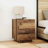 vidaXL Bedside Cabinet with Drawer Old Wood 17.72 x 15.75 x 21.65 in