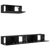 vidaXL TV Cabinet Set Wall-mounted 3 pcs Black Oak Engineered Wood