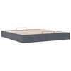vidaXL Ottoman Bed Dark Grey Velvet, Metal, Plywood, Engineered Wood Full