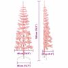 vidaXL Slim Artificial Half Christmas Tree Pink PVC, Steel Slim
