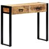 vidaXL Console Table Natural wood and black