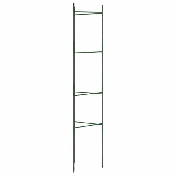 vidaXL Tomato Cage Set of 8 Green Steel with PE coating Medium