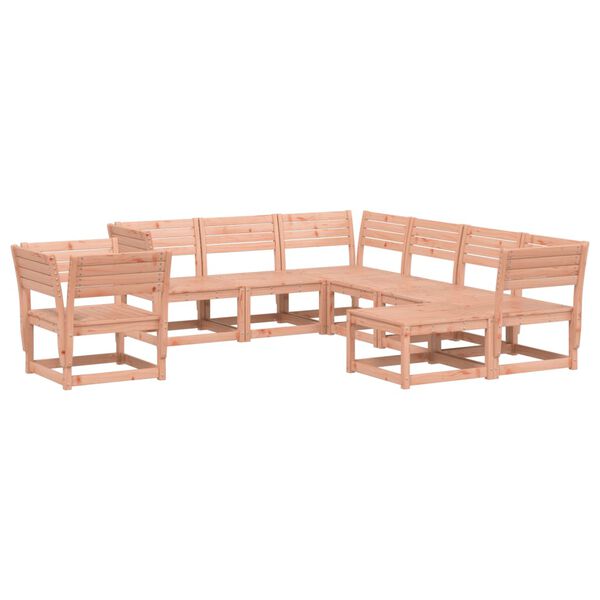 vidaXL Garden Lounge Set Natural Wood Solid Douglas Fir Wood Large