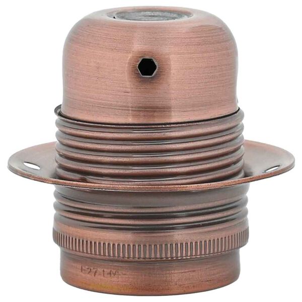 vidaXL Lamp Holder Red bronze Metal, ceramic Small Sturdy Lamp Holder