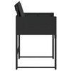 vidaXL Garden Chair Set of 4 Black PE Rattan, Powder-Coated Steel