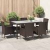 vidaXL Garden Dining Set Brown, Cream White
