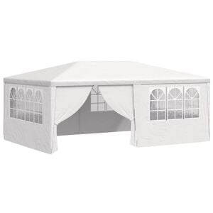 vidaXL Party Tent White Polyethylene, Steel Large Collapsible