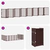 vidaXL Dog Gate Set of 15 Brown Poplar Wood 295.3 in total length