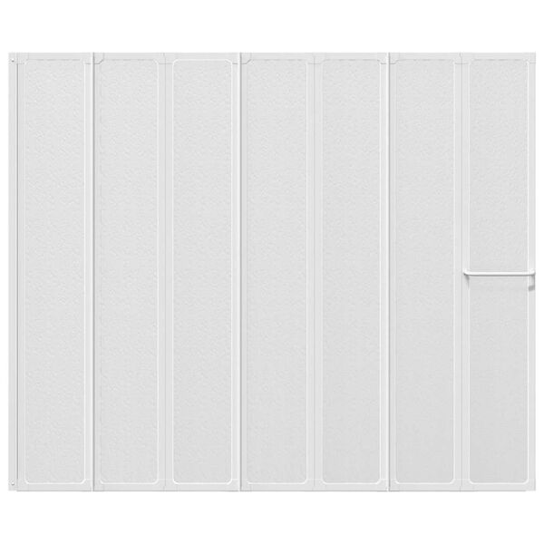 vidaXL Shower Bath Screen Wall 55.1 x 66.1" 7 Panels Foldable with Towel Rack