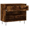 vidaXL Shoe Cabinet Smoked Oak Engineered wood, metal Medium