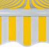 vidaXL Awning Yellow and White Aluminum Large UV-resistant materials