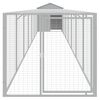 vidaXL Chicken Cage Light grey Galvanized Steel Large Durable