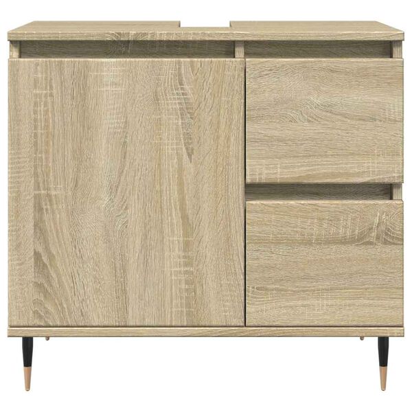 vidaXL Bathroom Sink Cabinet Sonoma oak Engineered wood