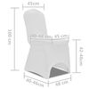 vidaXL Chair Cover Set of 4 White 90% Polyester, 10% Elastane Universal