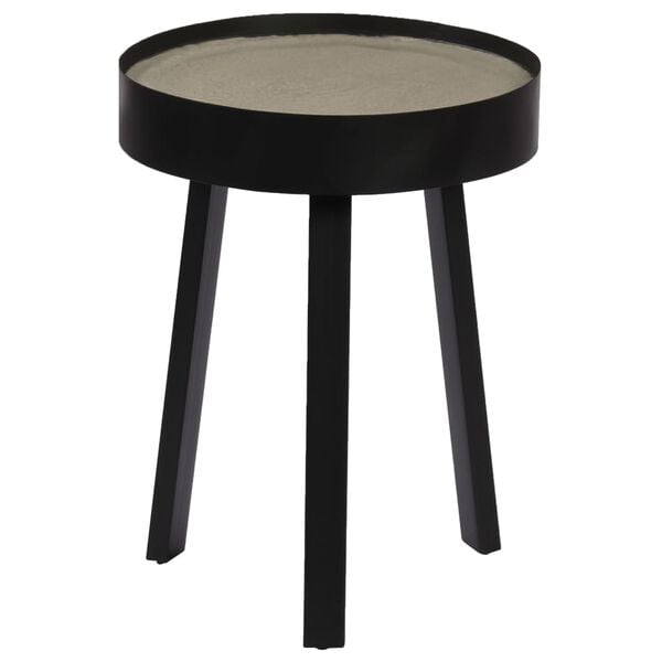 vidaXL Coffee Table Concrete top with black base