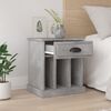 vidaXL Bedside Cabinet Set of 2 Concrete grey Engineered wood Medium